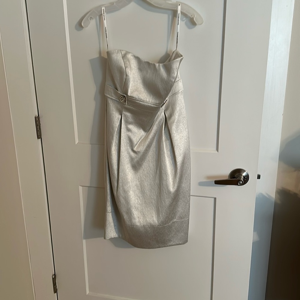David’s bridal gold size 8 worn once dress